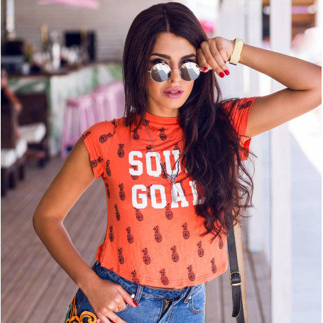 Camiseta Feminina Laranja Summer 2024